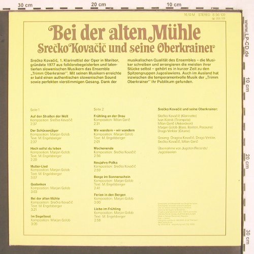 Kovacic,Srecko & seine Oberkrainer: Bei der alten Mühle, Amiga (8 56 109), DDR, 1985 Typ: LP Best.-Nr.: V2628 Preis: 6,00 Euro