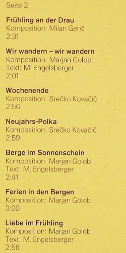 Kovacic,Srecko & seine Oberkrainer: Bei der alten Mühle, Amiga (8 56 109), DDR, 1985 Typ: LP Best.-Nr.: V2628 Preis: 6,00 Euro