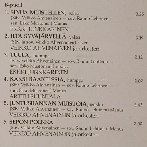 Avenainen,Veikko: Hanurini Muistoja, Finlandia (NEA-LP43), SF, 1979 Typ: LP Best.-Nr.: V2725 Preis: 9,00 Euro