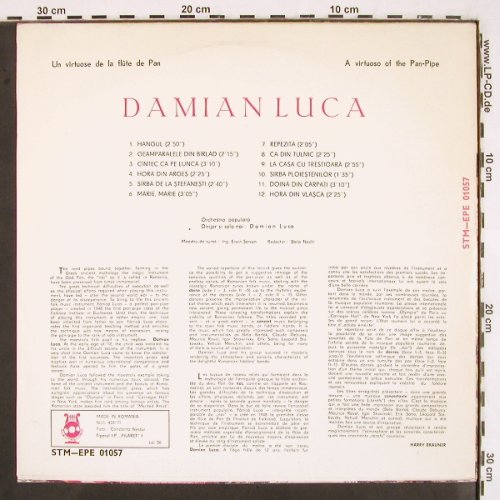 Luca,Damian: Tresores Folklorique Roumains, Electrecord (STM-EPE 01057), RO, m /vg+, 1971 Typ: LP Best.-Nr.: V2726 Preis: 7,50 Euro