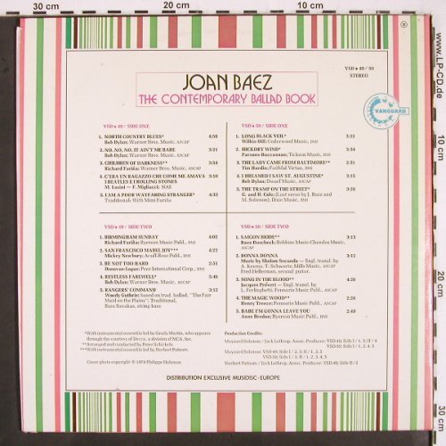 Baez,Joan: The Contemporary Ballad Book, Foc, Vanguard (VSD 49/50), F, 1974 Typ: 2LP Best.-Nr.: V2815 Preis: 12,50 Euro