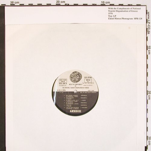 V.A.Tourist Organisation of Greece: with the Compliments of Nation.,vg-, Emial Matsas/Promo (SPR-128), GR,NoCover, 1976 Typ: LP Best.-Nr.: V4454 Preis: 5,00 Euro