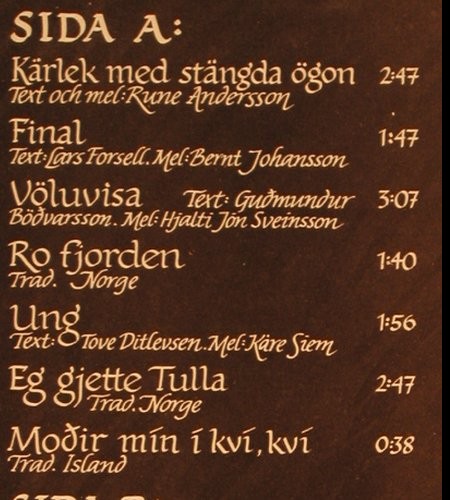 Juul,Hanne: Brisingamen,ur den nordiska visskat, For X (FXLP 53), S, sign., 1985 Typ: LP Best.-Nr.: V4467 Preis: 9,00 Euro