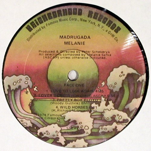 Melanie: Madrugada, Foc, m /vg+, Neighborhood Rec. (NRS 48001), US, co, 1974 Typ: LP Best.-Nr.: V4637 Preis: 6,00 Euro