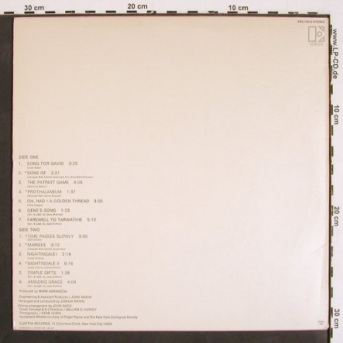 Collins,Judy: Whales & Nightingales, m-/vg+, Elektra(EKS-75010), US, 1971 - LP - V4745 - 6,00 Euro