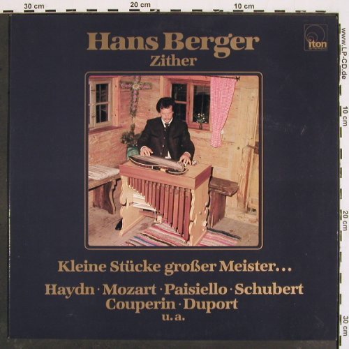 Berger,Hans Zither - Hackbrett: Kleine Stücke großer Meister, iton / Teldec(it 30 130), D,  - LP - V4810 - 9,00 Euro