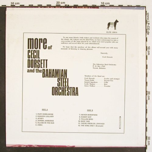 Dorsett,C. & Bahamian Steel Orch.: More Of  (Nassau), Elite (ERS-5), US Typ: LP Best.-Nr.: V4916 Preis: 9,00 Euro