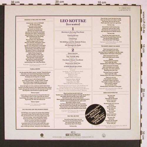 Kottke,Leo: Ice Water, Capitol(038-81 610), D, Ri, 1974 - LP - V5148 - 6,00 Euro