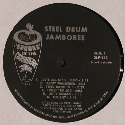 V.A.Steel Drum Jamboree: CasablSteel, BruteForce,Virgin Isl., Sounds of the Caribbean (SLP 728), US, 1963 Typ: LP Best.-Nr.: V5211 Preis: 12,50 Euro