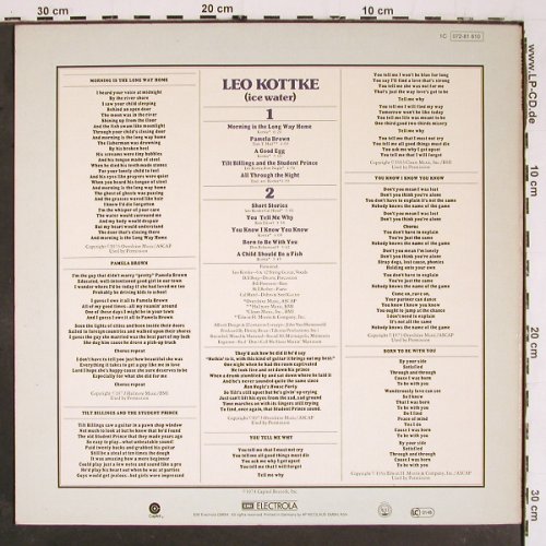 Kottke,Leo: Ice Water, Capitol(072-81 610), D, 1974 - LP - V5827 - 7,50 Euro