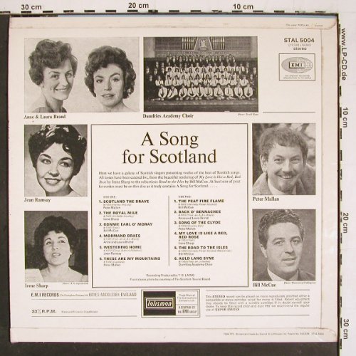 V.A.A Song for Scotland: Peter Mallan... Dumfries Acad.Choir, EMI-Talism(STAL 5004), UK, 12Tr,  - LP - V5899 - 6,00 Euro