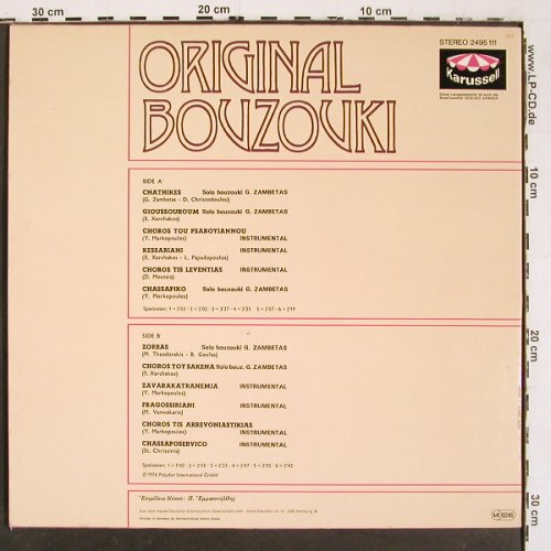 Original Bouzouki: Same, Solo Bouzouli G.Zambetas, Karussell (2495 111), D, 1976 Typ: LP Best.-Nr.: V5987 Preis: 5,00 Euro