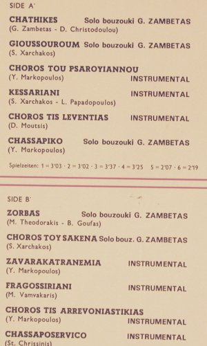 Original Bouzouki: Same, Solo Bouzouli G.Zambetas, Karussell (2495 111), D, 1976 Typ: LP Best.-Nr.: V5987 Preis: 5,00 Euro