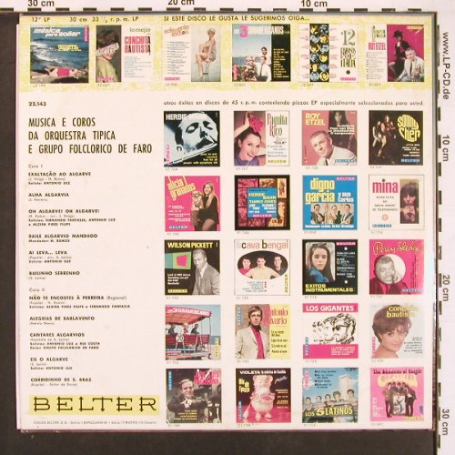 V.A.Musica e Coros da Orquestra: Tipica e Grupo Folclorico de Faro, Belter(22.143), E, 1967 - LP - V6156 - 9,00 Euro