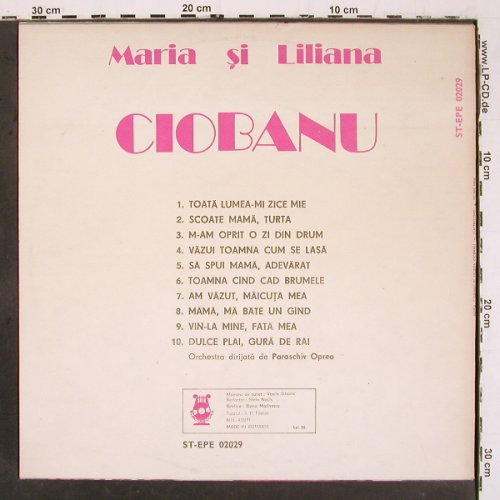 Ciobanu,Maria si Liliana: Same, Electrecord (ST-EPE 02029), RO, 1977 Typ: LP Best.-Nr.: V6516 Preis: 12,50 Euro