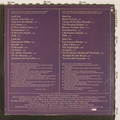 Baez,Joan: Gracias A La Vida, AM (AMLH 63614), NL, 1974 Typ: LP Best.-Nr.: V6735 Preis: 7,50 Euro.