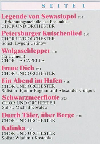 Marinechor der Schwarzmeerflotte: UDSSR, Goldene Klänge aus Ru&szlig;land, Polystar(838 035-1), D, in russ, 1989 - LP - V7135 - 7,50 Euro