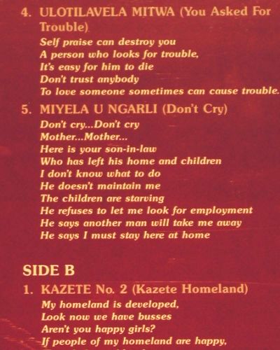 Ngobeni,Obed & the Kurhula Sisters: My Wife Bought A Taxi, FS-New, Shanachie, sealed (64003), US, co, 1987 Typ: LP Best.-Nr.: V7751 Preis: 20,00 Euro.