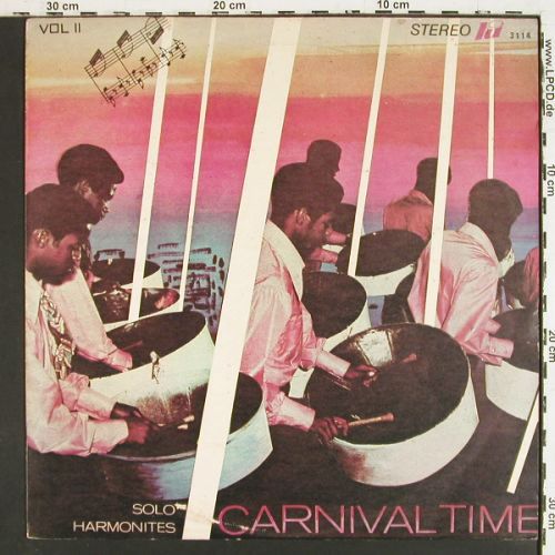 Solo Harmonites: Carnival Time Vol.2 (Steel), vg+&sol;m-, RA (LA 3114), Barbados, 1972 Typ: LP Best.-Nr.: V7882 Preis: 12,50 Euro.