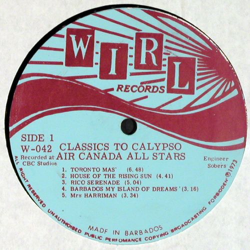 Barbados Steel Orchestra: Classics to Calypso, vg+/m-, Wirl(W-042), Barbados, 1973 - LP - V7900 - 7,50 Euro
