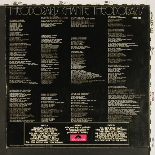 Theodorakis,Mikis: L'Otage-Theodorakis Chante, Polydor (2393 038), D, 1972 Typ: LP Best.-Nr.: V7908 Preis: 7,50 Euro.