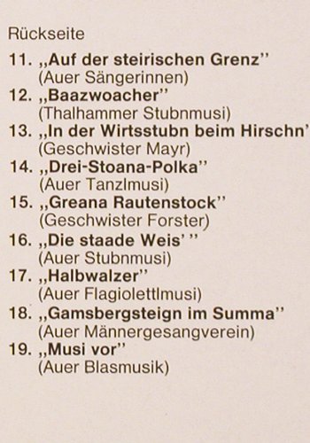 V.A.So Singan s' und Spuin s': In Au vorm Gebirg, Academica (VA8341), D Typ: LP Best.-Nr.: Y223 Preis: 9,00 Euro.