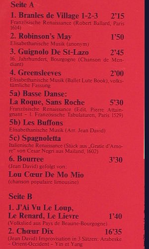 David,Jean: Die Laute - Instrumente der Welt, Pläne (G-1-0015), D, 1978 Typ: LP Best.-Nr.: Y364 Preis: 7,50 Euro