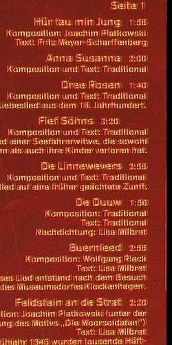 Piatkowski & Rieck: Plattdeutsche Lieder, Amiga(8 45 242), DDR, 1983 - LP - Y5268 - 7,50 Euro