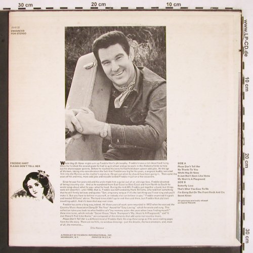 Hart,Freddie: Please don't tell her (Hawaii), Hilltop/Pickwick (JS-6132), US, co, 1973 Typ: LP Best.-Nr.: V2683 Preis: 7,50 Euro