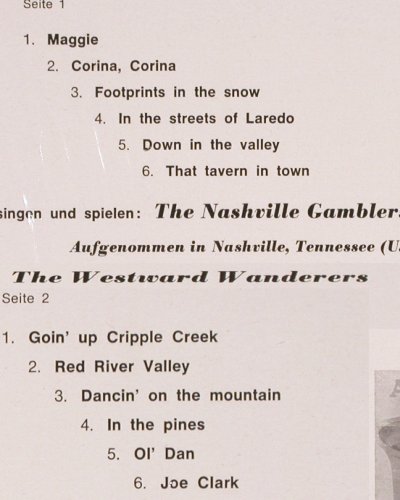 Nashville GamblersWestward Wanderer: Original Country&Western Music,1966, Europa (E 168), D, Ri, 1975 Typ: LP Best.-Nr.: V3004 Preis: 6,00 Euro