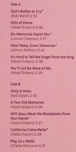 Dickens,Hazel: It's Hard to Tell the Singer fr.t.S, Rounder (0226), CDN, 1987 Typ: LP Best.-Nr.: V4486 Preis: 12,50 Euro