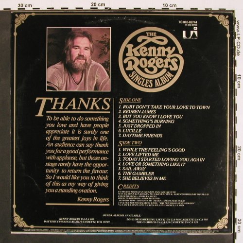 Rogers,Kenny: Singles Album, UA (7C 062-82744), S, 1977 Typ: LP Best.-Nr.: V4500 Preis: 5,00 Euro