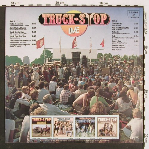 Truck Stop: Live (Stadtpark HH), Telefunken (6.23565 AF), D, 1978 Typ: LP Best.-Nr.: V5366 Preis: 6,00 Euro