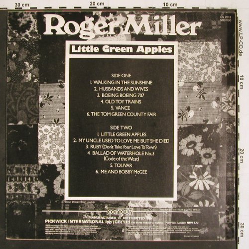 Miller,Roger: Little Green Apples, Contour(CN 2013), UK,  - LP - V5888 - 7,50 Euro