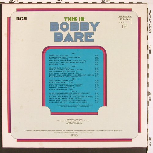 Bare,Bobby: This Is..,Foc, RCA (26.28046), D, 1973 Typ: 2LP Best.-Nr.: V5951 Preis: 7,50 Euro