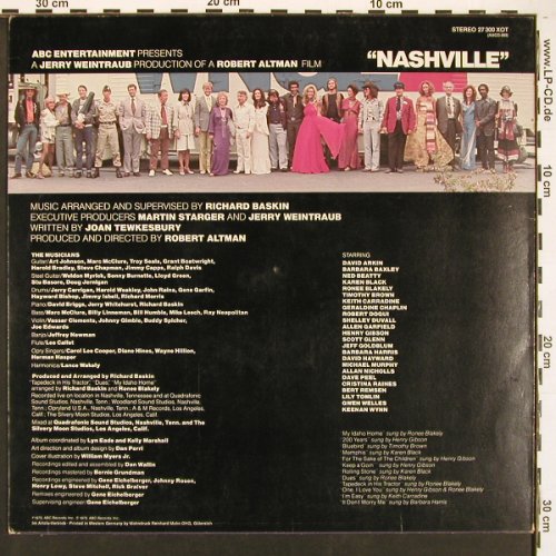 Nashville: Origin. Soundtrack, m-/vg+, ABC (27 300 XOT), D, 1976 Typ: LP Best.-Nr.: V6031 Preis: 5,00 Euro