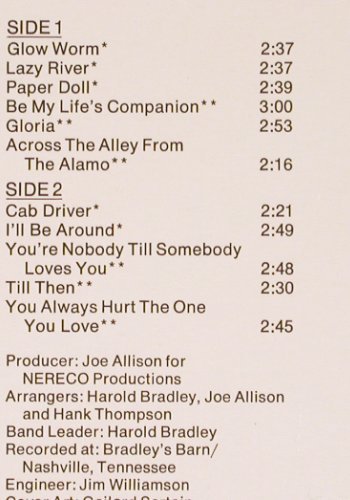 Thompson,Hank: Cab Driver, salute t.Mills Brothers, DOT (C 062-93 964), D, 1972 Typ: LP Best.-Nr.: V6147 Preis: 9,00 Euro