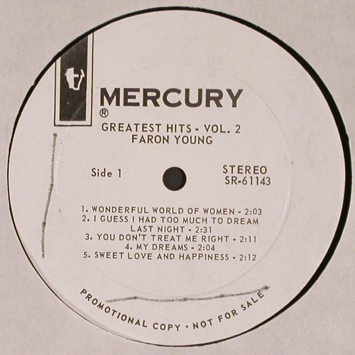Young,Faron: Greatest Hits Vol.2, Mercury (SR 61143), US,Promo Typ: LP Best.-Nr.: V6480 Preis: 7,50 Euro.