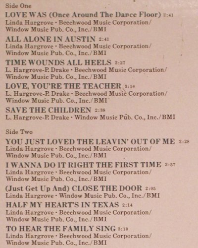 Hargrove,Linda: Love, You're the teacher, Capitol (ST-11463), US, 1975 Typ: LP Best.-Nr.: V6675 Preis: 9,00 Euro.