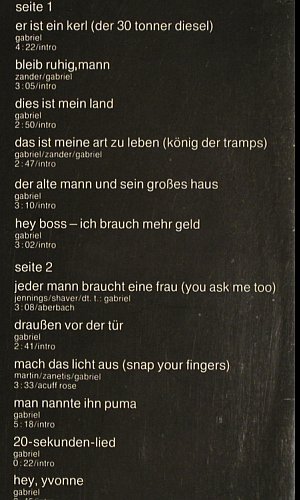 Gabriel,Gunter: Das Ist Meine Art, Foc(PosterCover), Hansa/Stern(88 262 IU), D,  - LP - V7048 - 6,00 Euro