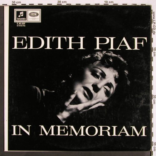 Piaf,Edith: In Memoriam, Mono, Columbia (83 557), D, 1964 Typ: LP Best.-Nr.: V2412 Preis: 9,00 Euro