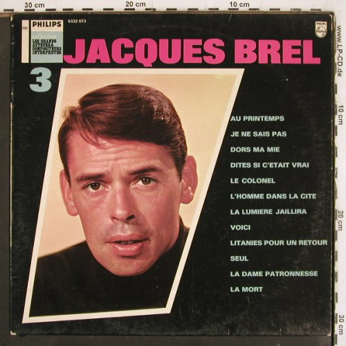 Brel,Jacques: No.3, Philips (6332 073), F Typ: LP Best.-Nr.: V4077 Preis: 7,50 Euro