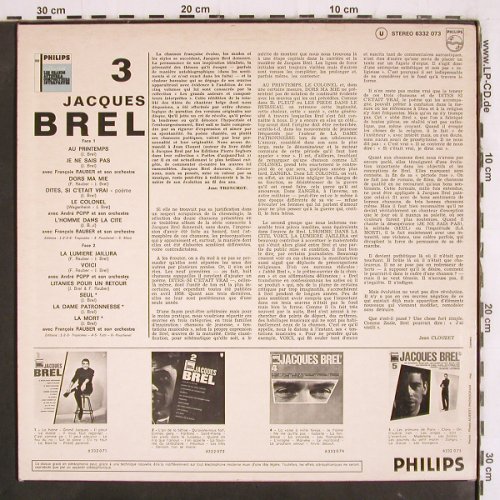 Brel,Jacques: No.3, Philips (6332 073), F Typ: LP Best.-Nr.: V4077 Preis: 7,50 Euro