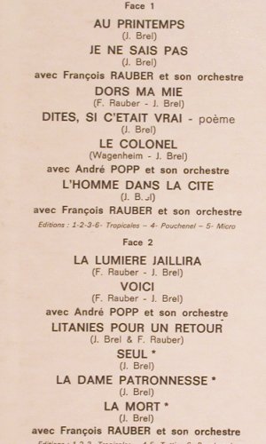 Brel,Jacques: No.3, Philips (6332 073), F Typ: LP Best.-Nr.: V4077 Preis: 7,50 Euro
