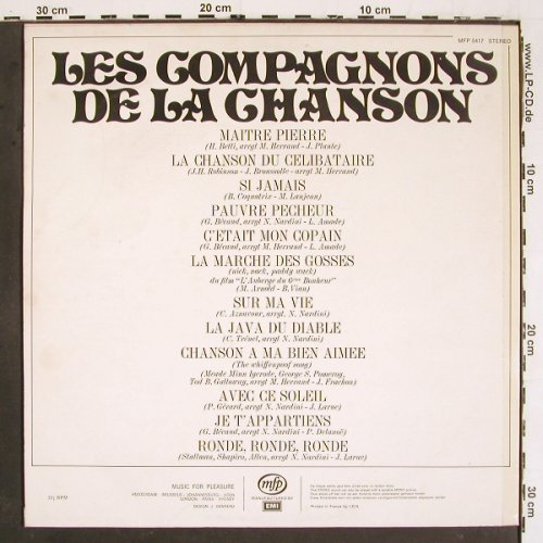 Compagnons de la Chanson: Same, m-/vg+, MFP (5417), F Typ: LP Best.-Nr.: V5750 Preis: 5,00 Euro