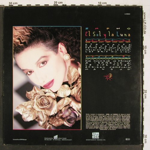 Sapho: El Sol Y La Luna, Foc, Blue Box (BOX 8704), D, 1987 Typ: LP Best.-Nr.: V5959 Preis: 7,50 Euro