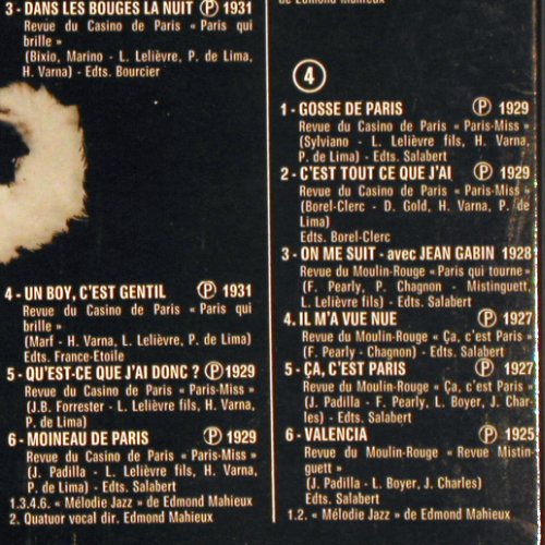 Mistinguett: Same, Foc,Casino de Paris (1925-38), Pathé (C 178-15422/3), F, 1978 Typ: 2LP Best.-Nr.: V6428 Preis: 14,00 Euro.