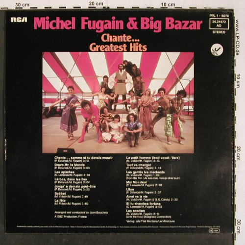 Fugain,Michel & Big Bazar: Chante... Greatest Hits, RCA(26.21672), D, 1976 - LP - V6598 - 7,50 Euro