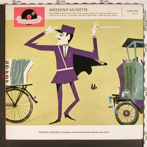 Larcange,Maurice: Weekend Musette, m-/vg+, Polydor(46 309 LPHM), D, 1959 - LP - V7868 - 6,00 Euro