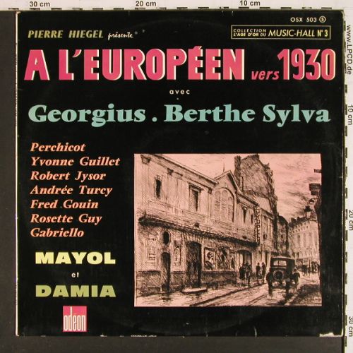 V.A.A L'Europeen vers 1930: avec Georgius,Berthe Sylva, Mayol.., Odeon (OSX 503), F, m &sol;vg+ Typ: LP Best.-Nr.: V7870 Preis: 9,00 Euro.